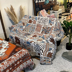 Boho Style Winter Blanket Lightweight Cozy Blanket For Couch Sofa Bed