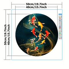 DIY Cross Stitch Kit Lucky Nine Fish Pattern 11CT Embroidery Kit