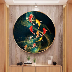 DIY Cross Stitch Kit Lucky Nine Fish Pattern 11CT Embroidery Kit