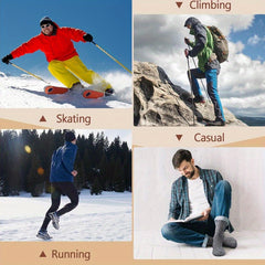 5 Pairs Wool Crew Socks For Men Winter Hiking Soft Warm Casual Socks