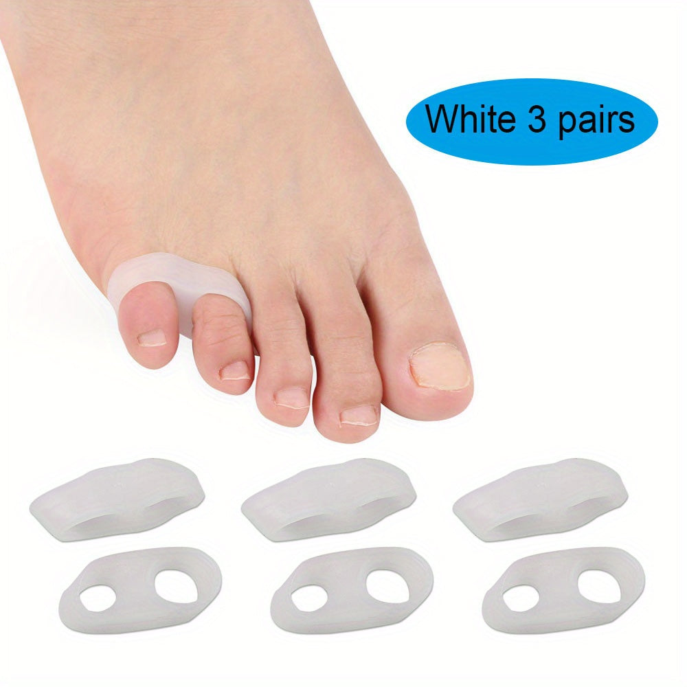 3 Pairs Gel Toe Separators Toe Protector Spreaders Silicone Toe Spacers