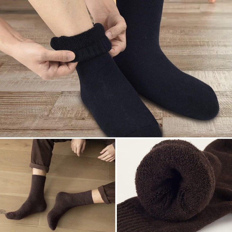 5 Pairs Wool Socks For Men Outdoor Winter Warm Soft Cozy Boot Socks