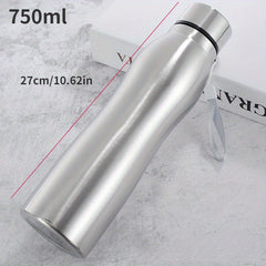 750ml 1000ml Stainless Steel Water Bottle Sports Outdoor Travel Fitness
