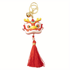 Lion Head Keychain Keyring Bag Purse Ornament Year Gift