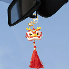 Lion Head Keychain Keyring Bag Purse Ornament Year Gift