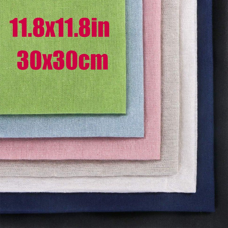 Linen Needlework Fabric for Craft Embroidery Cross Stitch Cloth 19.6x49.78cm