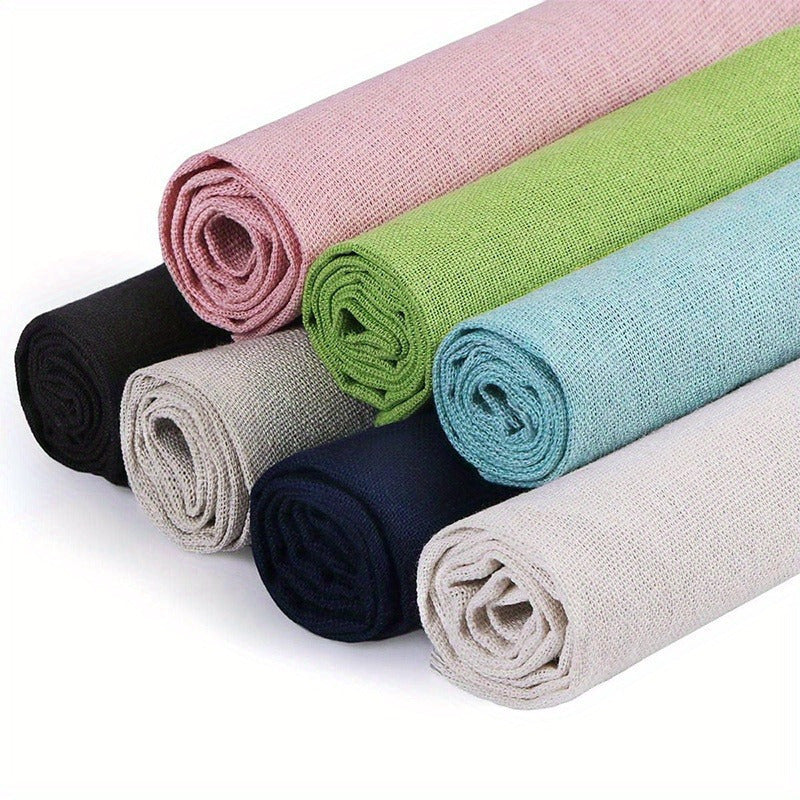 Linen Needlework Fabric for Craft Embroidery Cross Stitch Cloth 19.6x49.78cm