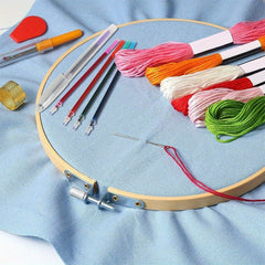 Linen Needlework Fabric for Craft Embroidery Cross Stitch Cloth 19.6x49.78cm