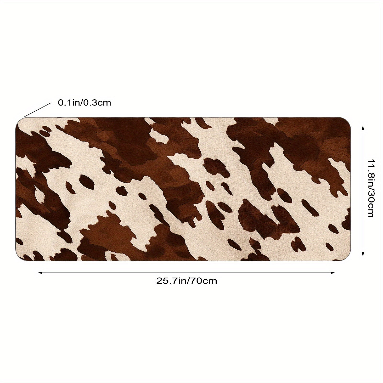 Brown Cowhide Pattern Gaming Mouse Pad Non Slip Computer Mat