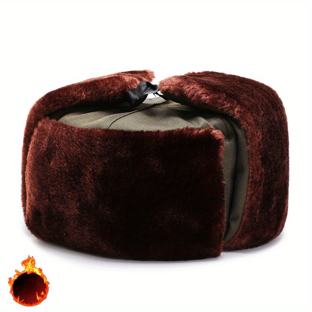 Warm Trapper Cap for Middle Aged Men