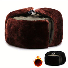 Warm Trapper Cap for Middle Aged Men