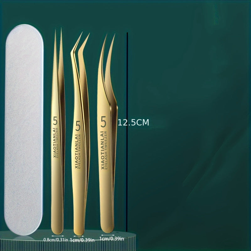 3pc Eyebrow Tweezers Facial Hair Removal Set