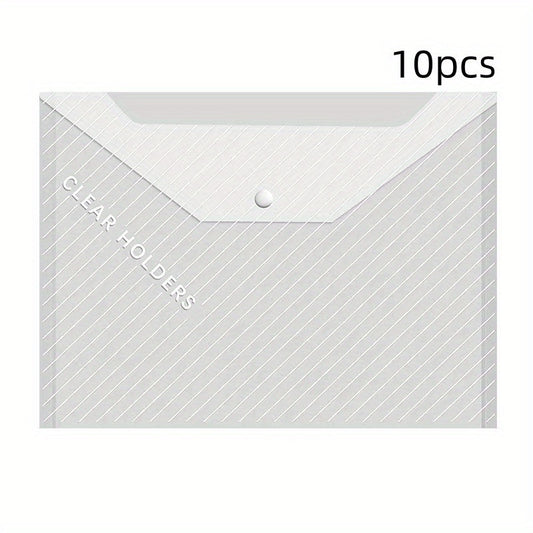 10pcs Transparent Waterproof Document Storage Bags
