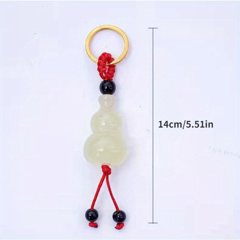 2pcs Chinese Style Keychain Gourd Pendant Gift Men Women