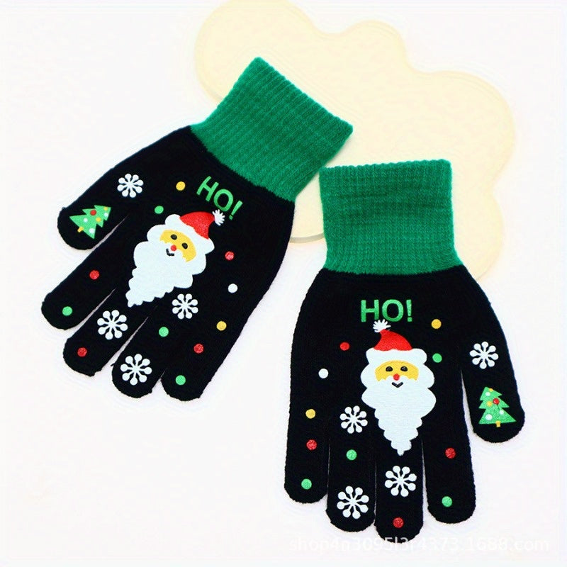 Christmas Gloves Fall Winter Knitted Touch Screen Gloves