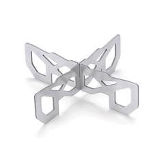 Stainless Steel BBQ Stove Bracket for Camping and Picnic
