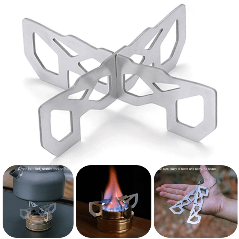 Stainless Steel BBQ Stove Bracket for Camping and Picnic