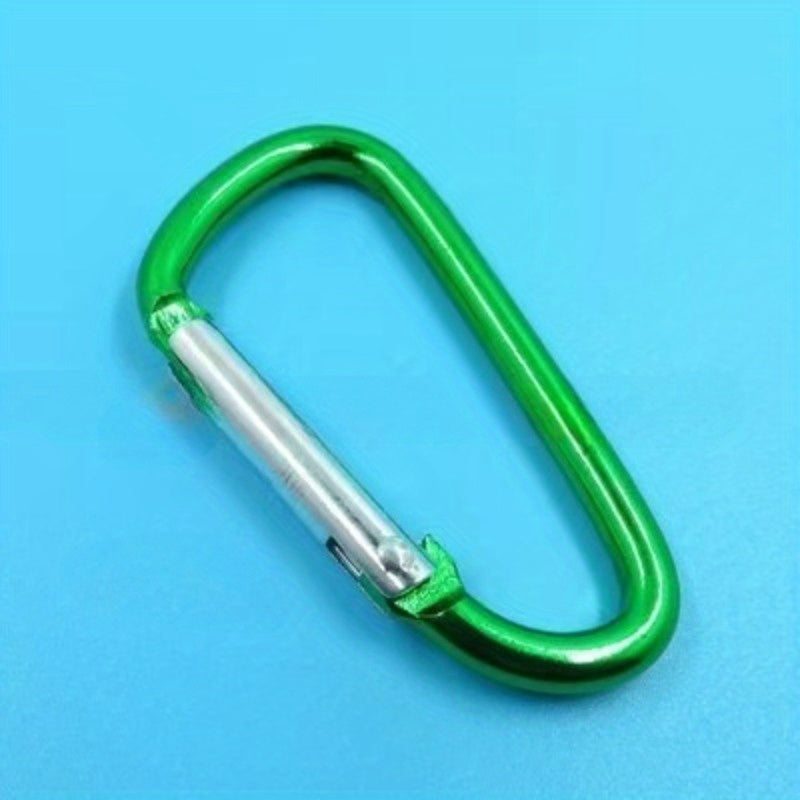 5pcs Aluminum D Ring Buckle Metal Spring Hook For Camping Hiking