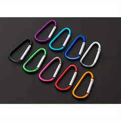 5pcs Aluminum D Ring Buckle Metal Spring Hook For Camping Hiking