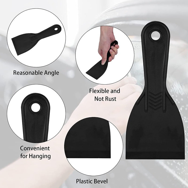5pcs Basics Plastic Putty Knives 1.5, 5.08cm, 7, 10, 15