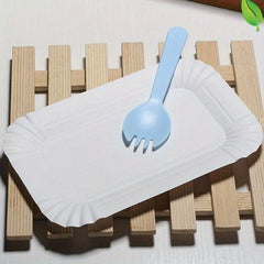 40pcs Rectangular Cake Trays Disposable Paper Plates Kitchen Supplies