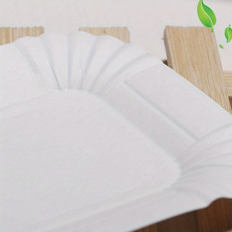 40pcs Rectangular Cake Trays Disposable Paper Plates Kitchen Supplies