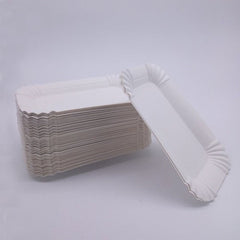 40pcs Rectangular Cake Trays Disposable Paper Plates Kitchen Supplies