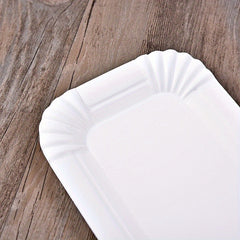40pcs Rectangular Cake Trays Disposable Paper Plates Kitchen Supplies
