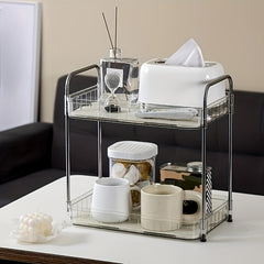 2 Layer Dish Drying Rack Large Capacity Kitchen Storage Rack