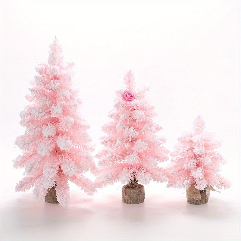 Mini Christmas Tree Snowflake Christmas Tree Ornaments Desktop Window Decoration