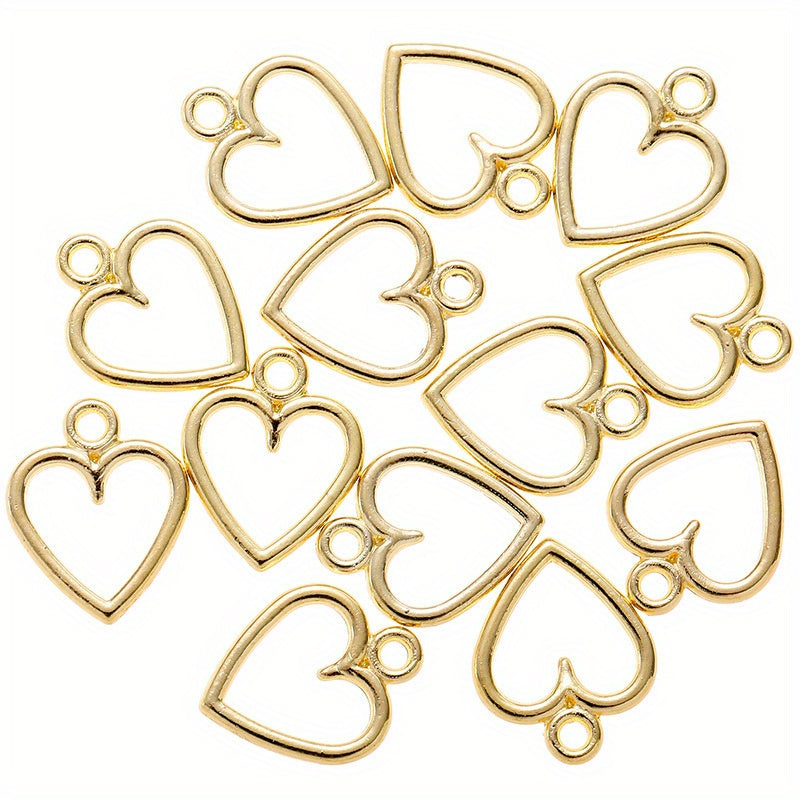 20pcs Alloy Hollow Heart Pendant for Vintage Jewelry Making