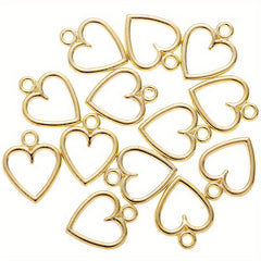 20pcs Alloy Hollow Heart Pendant for Vintage Jewelry Making