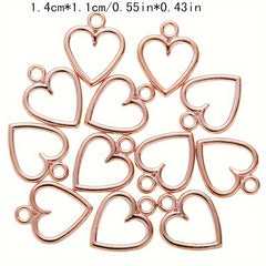 20pcs Alloy Hollow Heart Pendant for Vintage Jewelry Making