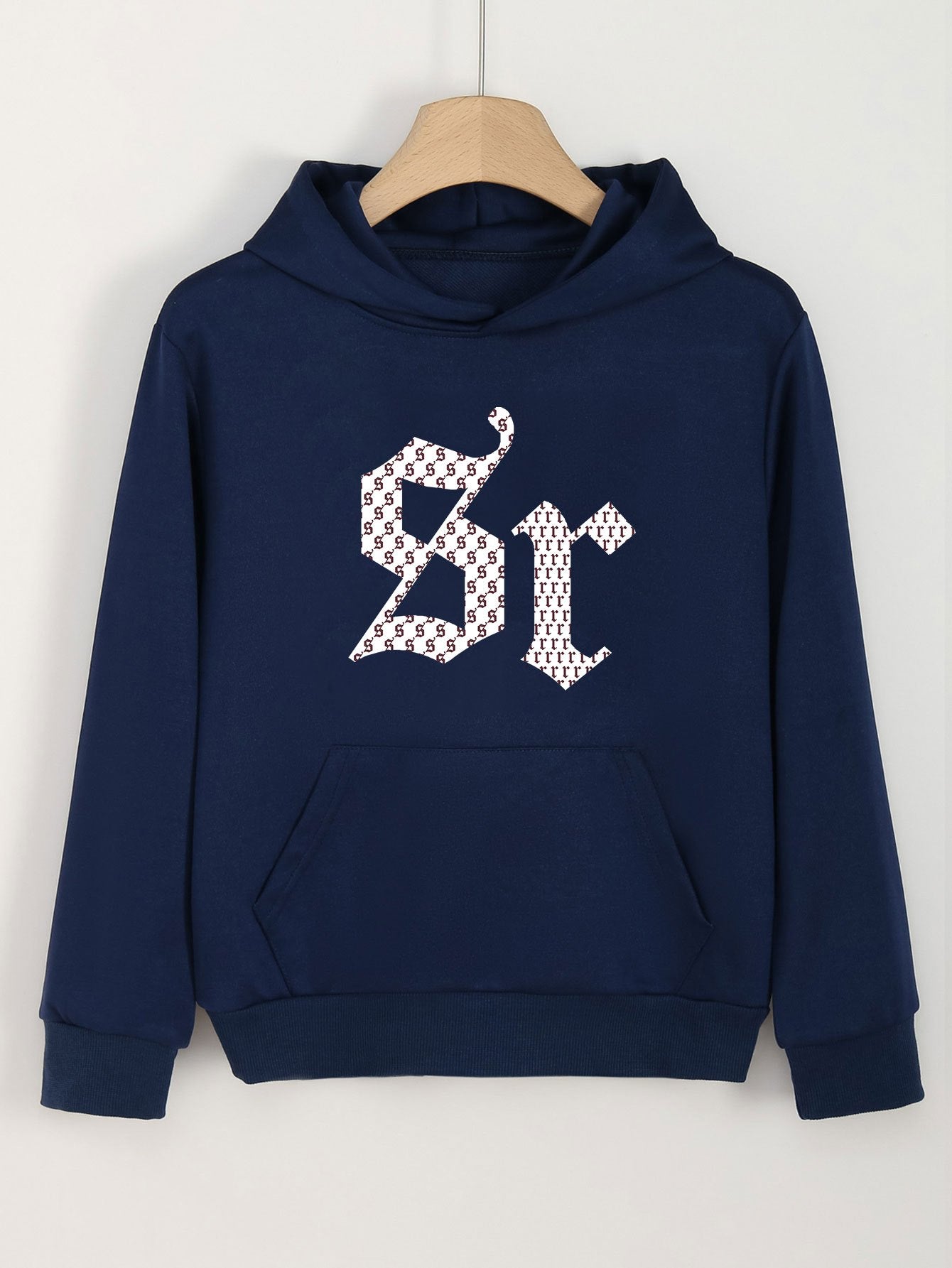 Girls Hooded Sweatshirt 8r Pattern Long Sleeve Pullover