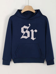 Girls Hooded Sweatshirt 8r Pattern Long Sleeve Pullover