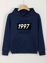 1997 Girls Cartoon Pattern Hooded Sweatshirt Long Sleeve Pullover