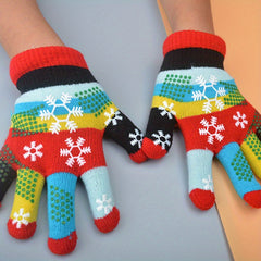Kids' Snowflake Pattern Gloves, 10-15 Years