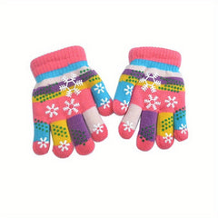 Kids' Snowflake Pattern Gloves, 10-15 Years