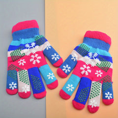 Kids' Snowflake Pattern Gloves, 10-15 Years