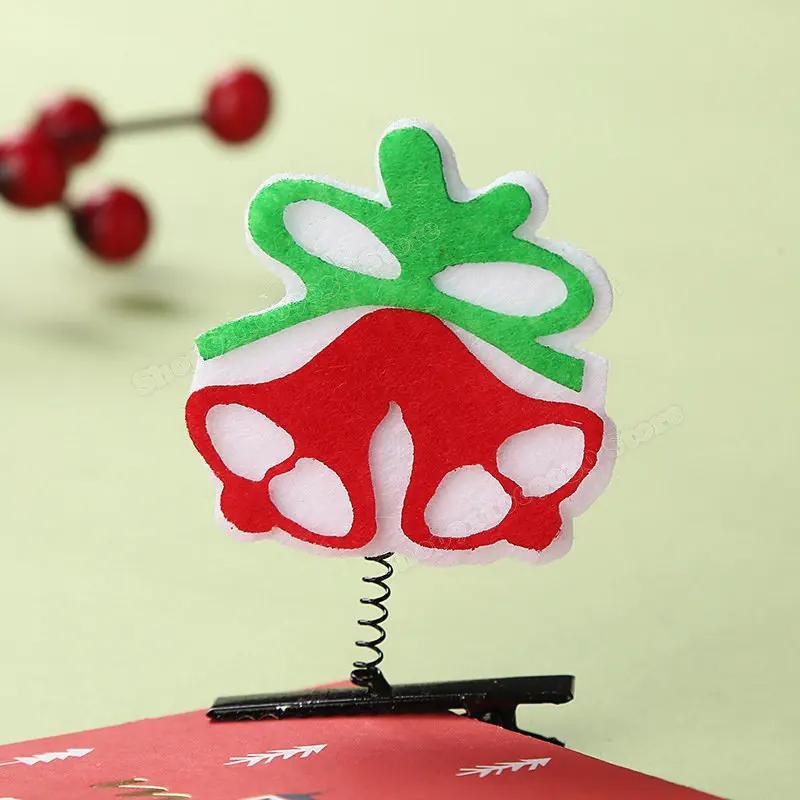 Christmas Decorative Hairpin Elk Santa Claus Snowman Bell Hair Accessories
