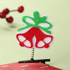 Christmas Decorative Hairpin Elk Santa Claus Snowman Bell Hair Accessories
