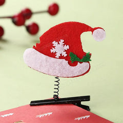 Christmas Decorative Hairpin Elk Santa Claus Snowman Bell Hair Accessories