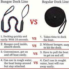Bass Boat Mooring Lines 121 Bungee Dock Line with Snubber