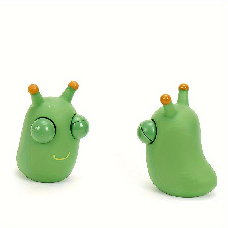 6Pcs Funny Grass Worm Pinch Toy Squishy Squeeze Toy Vegetable Bug Staring