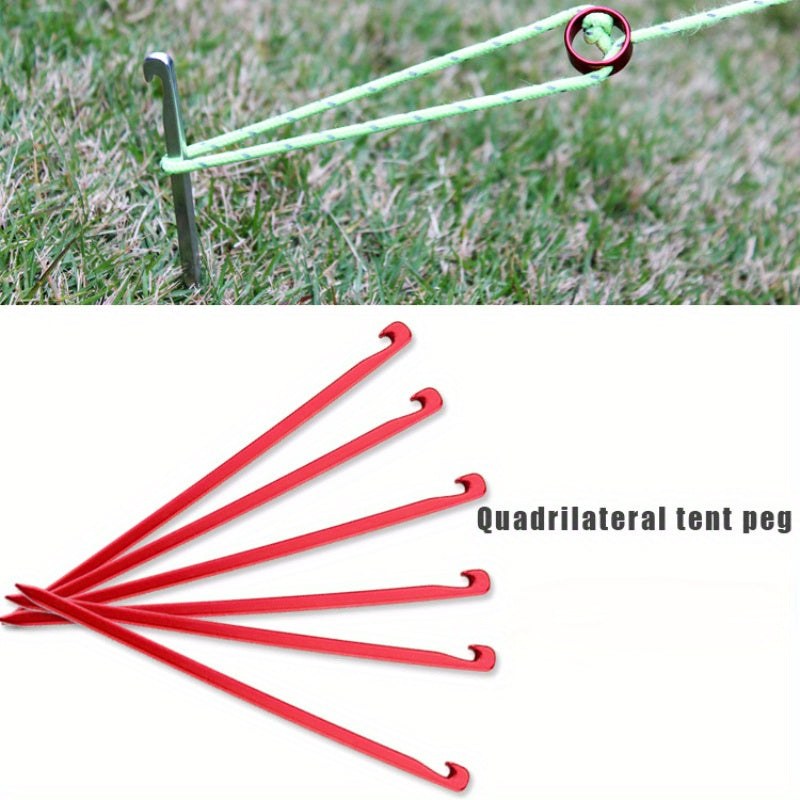 4pcs High Strength Aluminum Alloy Ground Nail Camping Tent Accessorie