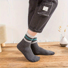 2pairs Men's Winter Cotton Sports Socks Warm & Comfortable Breathable Thickened
