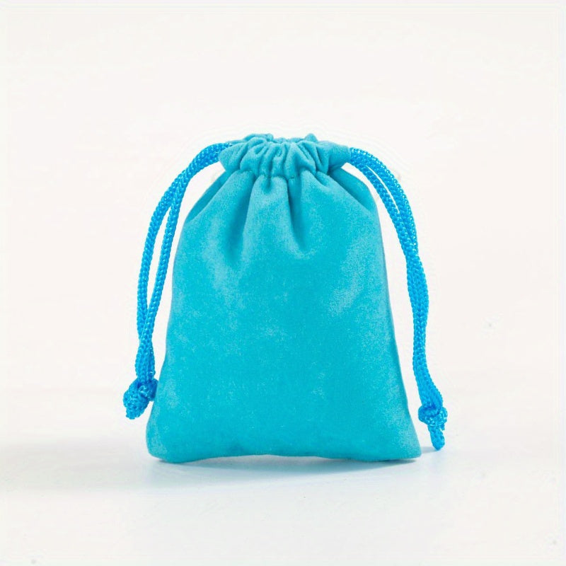 6pcs Velvet Drawstring Jewelry Pouch Set