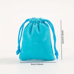 6pcs Velvet Drawstring Jewelry Pouch Set