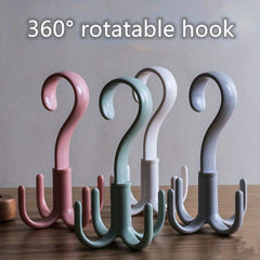 360 Spinner Hanger 4 Claw Storage Hanging Hook Closet Organizer Rod Rack