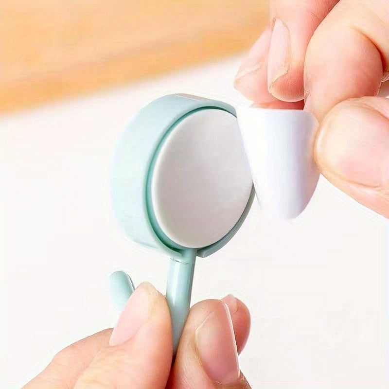 5pcs Plastic Adhesive Hook Strong Adhesive Hanging Rack for Multiple Occasions